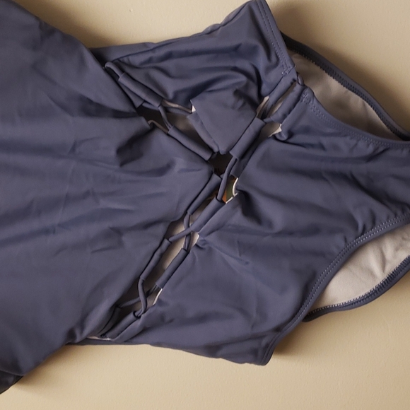 Shekini Sexy Lace Up Low Back One piece Swimsuit (S) NEW - Picture 4 of 7